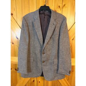 KUPP KUPPENHEIMER MENS WOOL SINGLE BREASTED SPORT COAT 44L 2 BUTTON (6427)